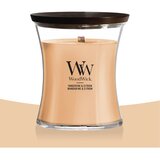 WoodWick Tangerine & Citron dišeča sveča z lesenim stenjem 275 g | Shoptok.si