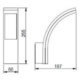 Gtv stenska led svetilka s senzorjem paris 10W 230V IP54, črna - LD-PAR10W40-10 | Shoptok.si