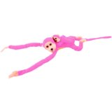 Plišana igračka majmun s bebom 70 cm - roza | shoptok.hr