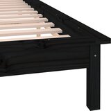  LED okvir za krevet crni 200 x 200 cm od masivnog drva | shoptok.hr