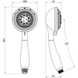 STIL ručica tuša 5 funkcija (P129) | shoptok.hr