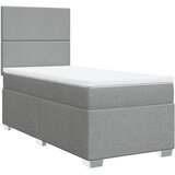  Krevet s oprugama i madracem svjetlosivi 100x200 cm od tkanine | shoptok.hr