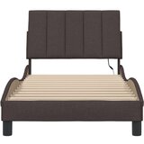  Posteljni okvir brez vzmetnice temno rjav 90x200 cm blago, (21791573) | Shoptok.si
