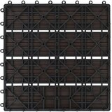  Pločice za decking 22 pcs Tamno smeđa 30 x 30 cm | shoptok.hr