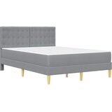  Okvir kreveta s madracem Svijetlo siva 140 x 190 cm tkanina | shoptok.hr