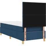 Box Postelja z vzmetnico z vzmetnico Modra 90 x 190 cm blago, (5000125835) | Shoptok.si