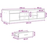  Okvir kreveta s pohranom Bijela 80 x 200 cm Konstruirano drvo | shoptok.hr