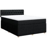 Maison Chic Box spring posteljni - Vzmetna postelja z vzmetnico črn 140x190 cm blago SL11540, (21881817) | Shoptok.si