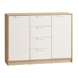  Komoda Malaga 2 vrata bela/hrast | Eponuda.com