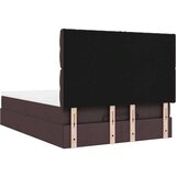 vidaXL Otomanski posteljni okvir z vzmetnico rjav 140x200 cm blago | Shoptok.si