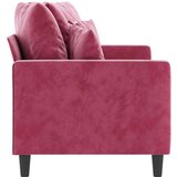  Dvosjed crvena boja vina 140 cm baršunasti | shoptok.hr