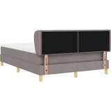Box Postelja s pomičnim dnom z vzmetnico - Taupe, 140x200 cm, Tkanina, (22052929) | Shoptok.si