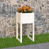 vidaXL Visoka greda bela 40x40x81 cm trdna borovina Cene