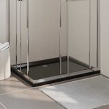 vidaXL Pravokotna ABS tuš kad črna 80x100 cm | Shoptok.si