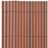 vidaXL Dvostranska vrtna ograja PVC 90x300 cm rjava cene