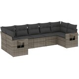 vidaXL 7-dijelni set vrtnih sofa sivi od poliratana | shoptok.hr