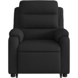  Naslonjač na podizanje od tkanine crni | shoptok.hr