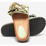 Resti Women's green slippers with decoration at Fixci- Footwear | Shoptok.si