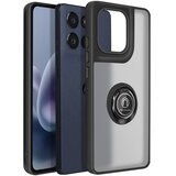 AVIZAR Ovitek za Motorola Moto G86 / G86 Power z magnetnim obročkom in matiranim zaključkom, Črna, (5000190493) | Shoptok.si