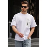 Madmext Ecru Pocket Detailed Men's T-Shirt 6183