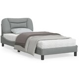 vidaXL Posteljni okvir z vzglavjem svetlo siv 90x200 cm blago Cene