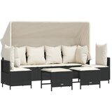  The Living Store Vrtna sedežna garnitura 5-delna z blazinami črn poli ratan - Vrtna Sedežna Garniture, (21460550) | Shoptok.si