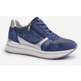 Inblu Women's Platform Sneakers with Lacy Pattern and Brocade | Shoptok.si