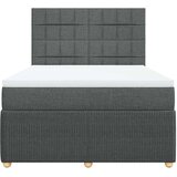 vidaXL Krevet s oprugama i madracem tamnosivi 140x190 cm od tkanine | shoptok.hr