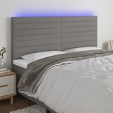  LED uzglavlje tamnosivo 200x5x118/128 cm od tkanine | shoptok.hr