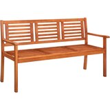 The Living Store Vrtna klop za 3 osebe 150 cm trden evkaliptusov les - Klop, (21466216) Cene