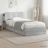  Okvir kreveta s pohranom s ladicama Siva Sonoma 75 x 190 cm | shoptok.hr