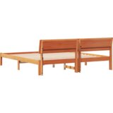  Konstrukcija postelje Rjava 200 x 200 cm Masivno borovo les, (5000123934) | Shoptok.si