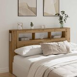  LED uzglavlje boja hrasta artisan 180x18,5x103,5 cm drveni | shoptok.hr