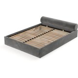 Maison de Rêve Temno siva oblazinjena zakonska postelja s prostorom za shranjevanje z letvenim dnom 200x200 cm Solvo – | Shoptok.si