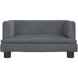  Dječja fotelja tamnosiva 60 x 40 x 30 cm baršunasta | shoptok.hr