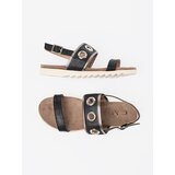 Shelvt Black sandals with decorative metal rings | ePonuda.com