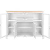 MID.YOU visoka komoda, bela, barve hrasta | Shoptok.si