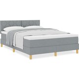vidaXL Box Spring krevet s madracem svjetlosive boje 140x190 cm Tkanina | shoptok.hr
