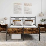  Posteljni okvir brez vzmetnice hrast 150x200 cm inženirski les, (21792616) | Shoptok.si