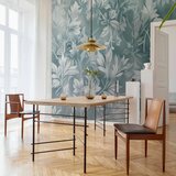  Foto tapeta - Ornaments in Worn Muted Turquoises: Delicate Plant Pattern 450x315 Vodootporna | shoptok.hr