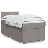 vidaXL Box spring postelja z vzmetnico taupe 90x200 cm blago | Shoptok.si
