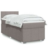 vidaXL Krevet s oprugama i madracem smeđesivi 90x200 cm od tkanine | shoptok.hr