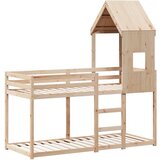  Krevet na kat s krovom 80 x 200 cm od masivne borovine | shoptok.hr