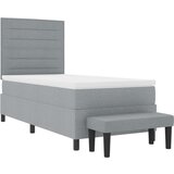  Box Spring Bed z vzmetnico in klopjo Svetlo siva 90x200 cm Tkanina, (22081176) | Shoptok.si