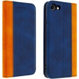 AVIZAR Ovitek za denarnico v patiniranem in dvobarvnem videzu usnja z zgornjim šivom - Midnight Blue str. Apple iPhone SE 2022, 2020 in iPhone 8, 7, (20599342) | Shoptok.si