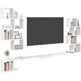  Polica za TV na zidu Bijela 200 x 15 x 94 cm Konstruirano drvo | shoptok.hr