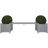 Furnova Esschert Design Korito za Rastline s Klopjo Sive Barve CF33G, (21920808) | Shoptok.si