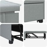  Krevet-sofa na razvlačenje Svijetlo siva 194 x 50 x 82 cm | Eponuda.com