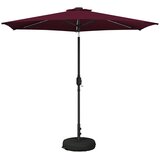 vidaXL Suncobran za vrt s LED svjetlima i postoljem 270 x 270 cm - Bordo crvena 2 7 x 2 7 m | shoptok.hr