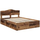  Krevetna konstrukcija s uzglavljem Staro drvo 150 x 200 cm | shoptok.hr